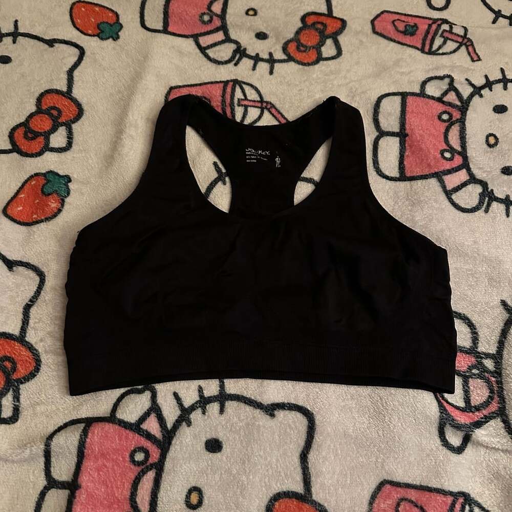 Jockey Black Seamless Racerback Sports Bra